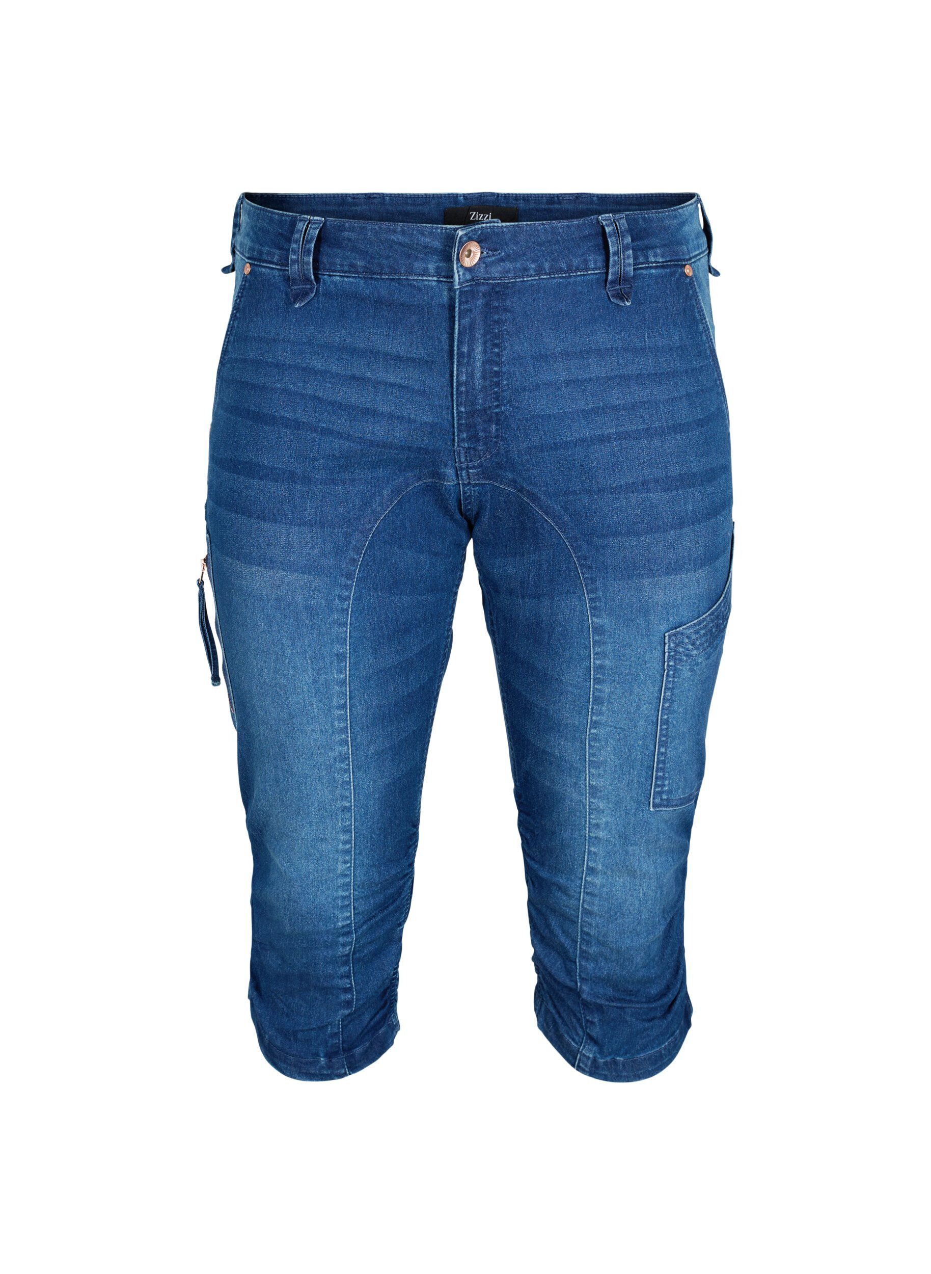 Slim Fit Capri-Jeans mit Taschen