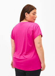 Kurzärmeliges Trainings-T-Shirt, Neon Pink Glo, Model