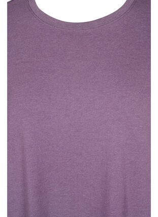 Meliertes T-Shirt-Nachthemd mit kurzen Ärmeln, Vintage Violet Mel., Packshot image number 2