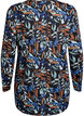 Gemusterte Bluse mit langen &Auml;rmeln, Blau, Packshot image number 1