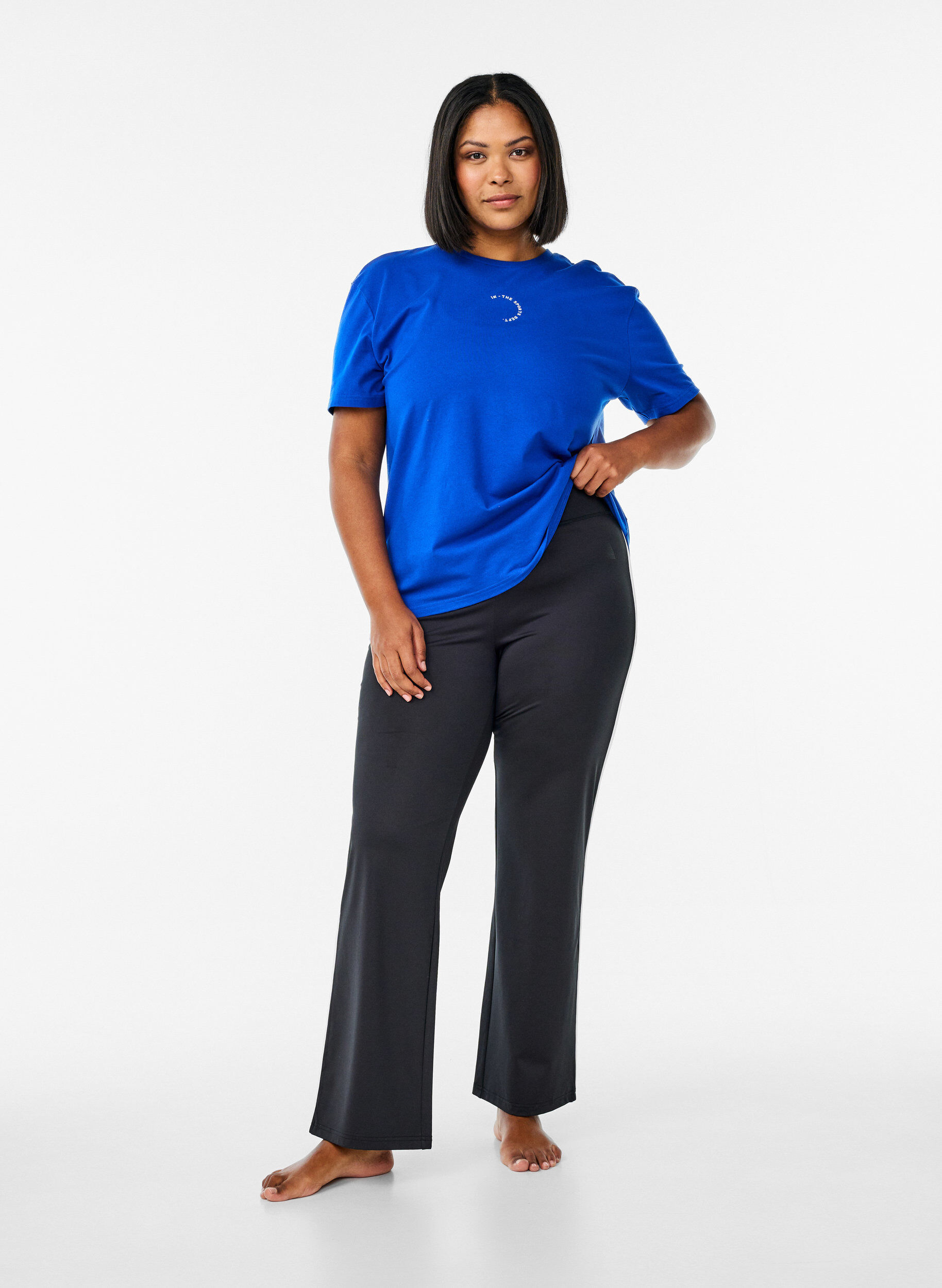 ZizziSportliches T-Shirt aus Bio-Baumwolle, Blau, Model image number 1