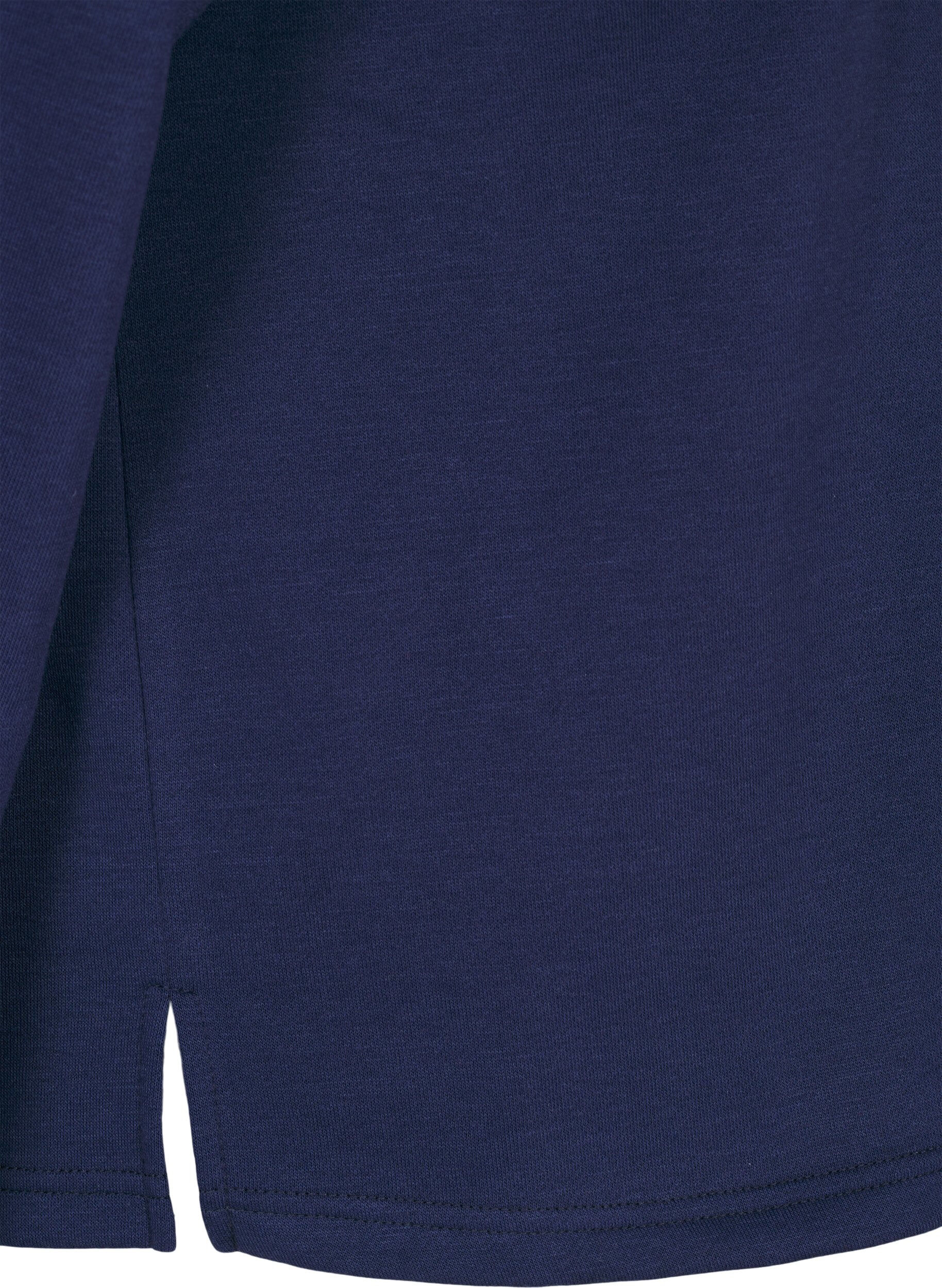 ZizziKurzer Sweatshirt mit Perlendetails, Blau, Packshot image number 3