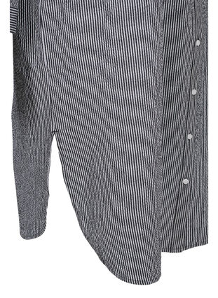 Gestreiftes Hemdkleid aus Baumwolle, Black Stripe, Packshot image number 3