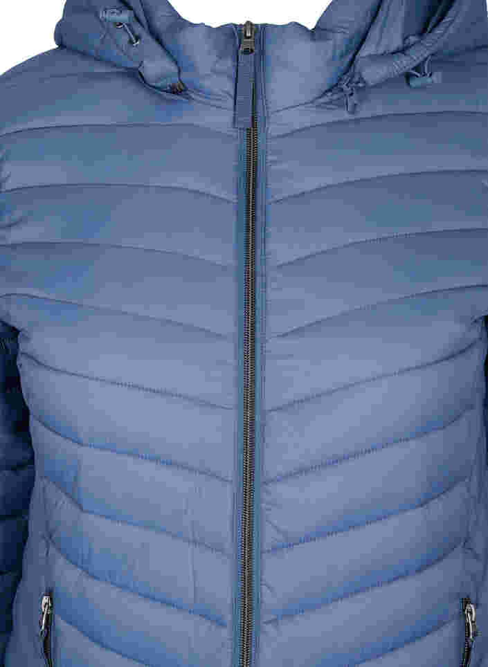 Gesteppte leichte Jacke mit abnehmbarer Kapuze und Taschen, Bering Sea, Packshot image number 2