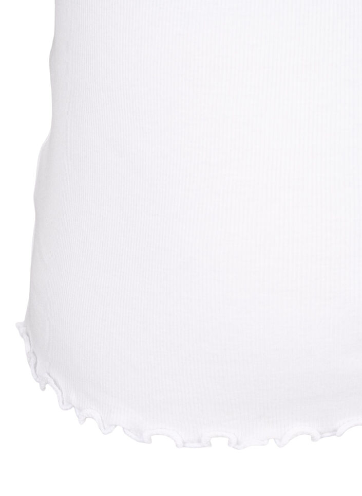 Top mit Spitzensaum, Wei&szlig;, Packshot image number 3