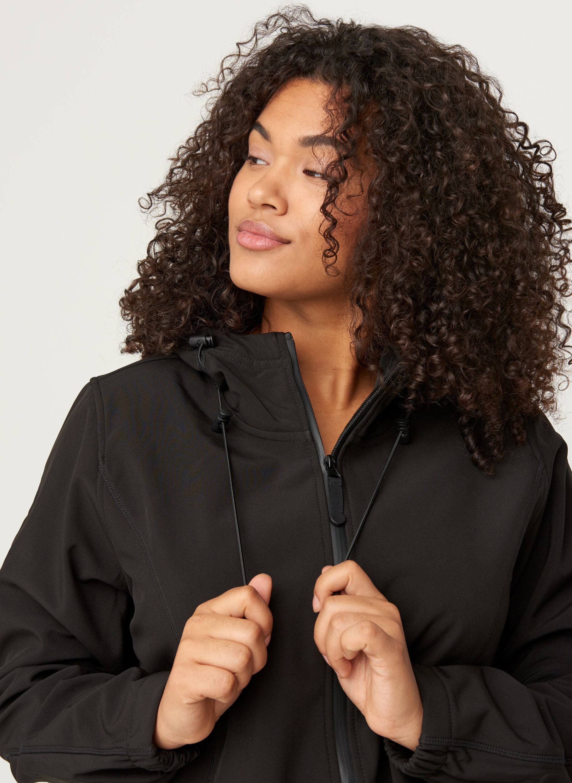 ZizziSoftshelljacke, Black, Model image number 4