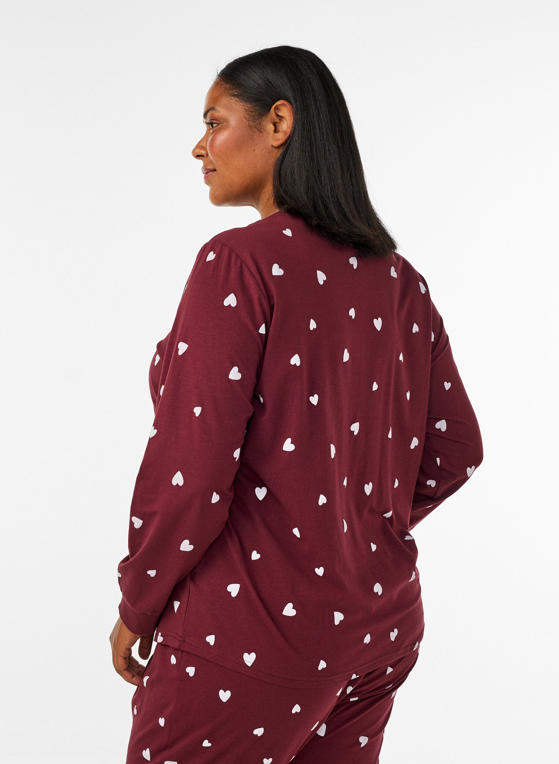 ZizziNachtbluse mit Print, Rot, Model image number 2