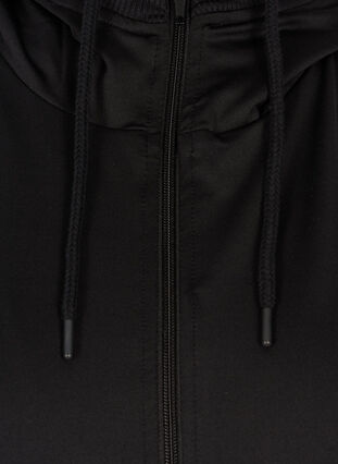 Langer Cardigan mit Reißverschluss und Kapuze, Black, Packshot image number 2