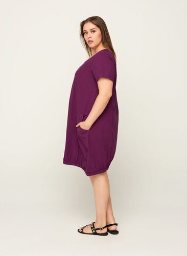 Kleid mit Taschen, Dark Purple, Model image number 1