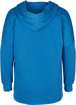 Sweatshirt mit Kapuze und Schlitz, Daphne Blue, Packshot image number 1