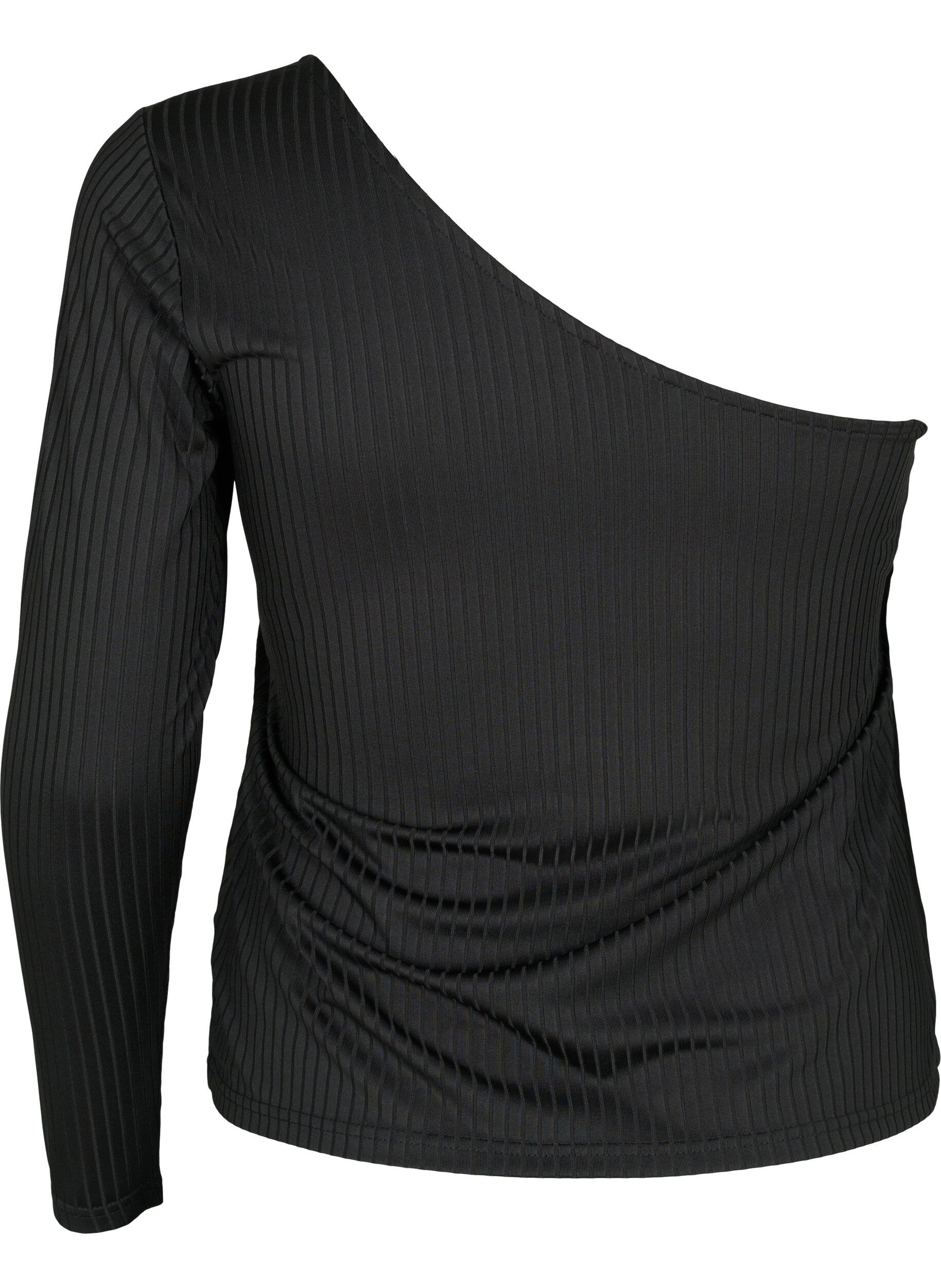 ZizziOne -Shoulder Bluse, Black, Packshot image number 1