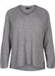 Strickpullover mit Schlitz, Light Grey Melange, Packshot image number 0