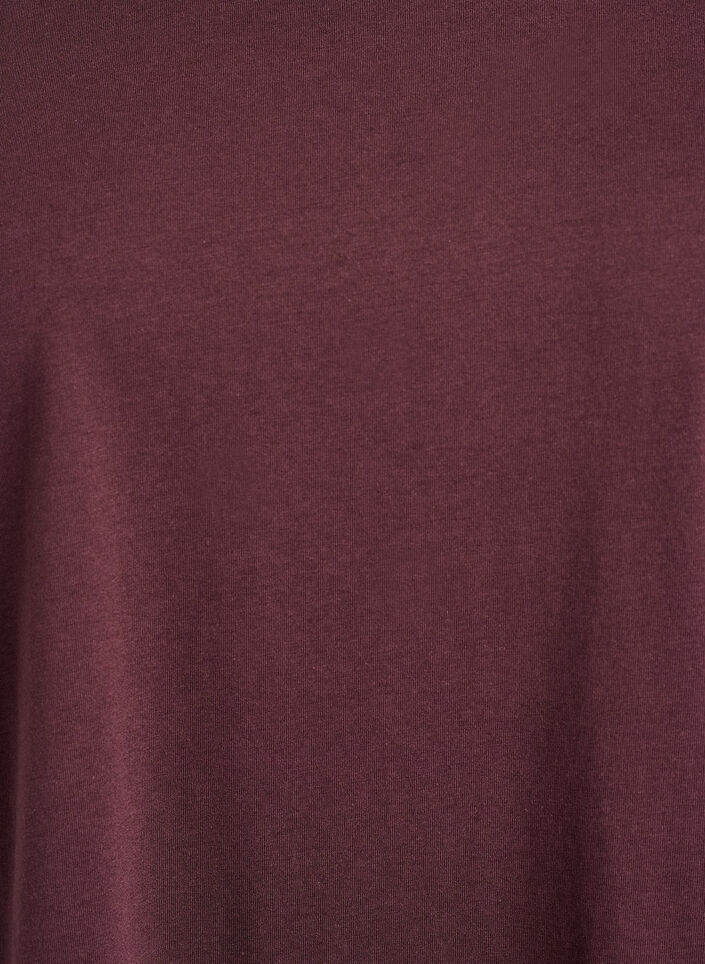 Kurzärmeliges T-Shirt aus einer Baumwollmischung, Dunkles Bordeaux, Packshot image number 2