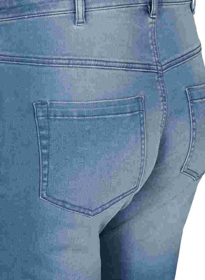 Slim Fit Emily Shorts mit normaler Taille, Light blue denim, Packshot image number 3