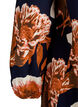 Kurzes Baumwollkleid mit Gummisaum und langen &Auml;rmeln, Schwarz, Packshot image number 3