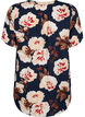 Bluse mit kurzen &Auml;rmeln und V-Ausschnitt , Blau, Packshot image number 1
