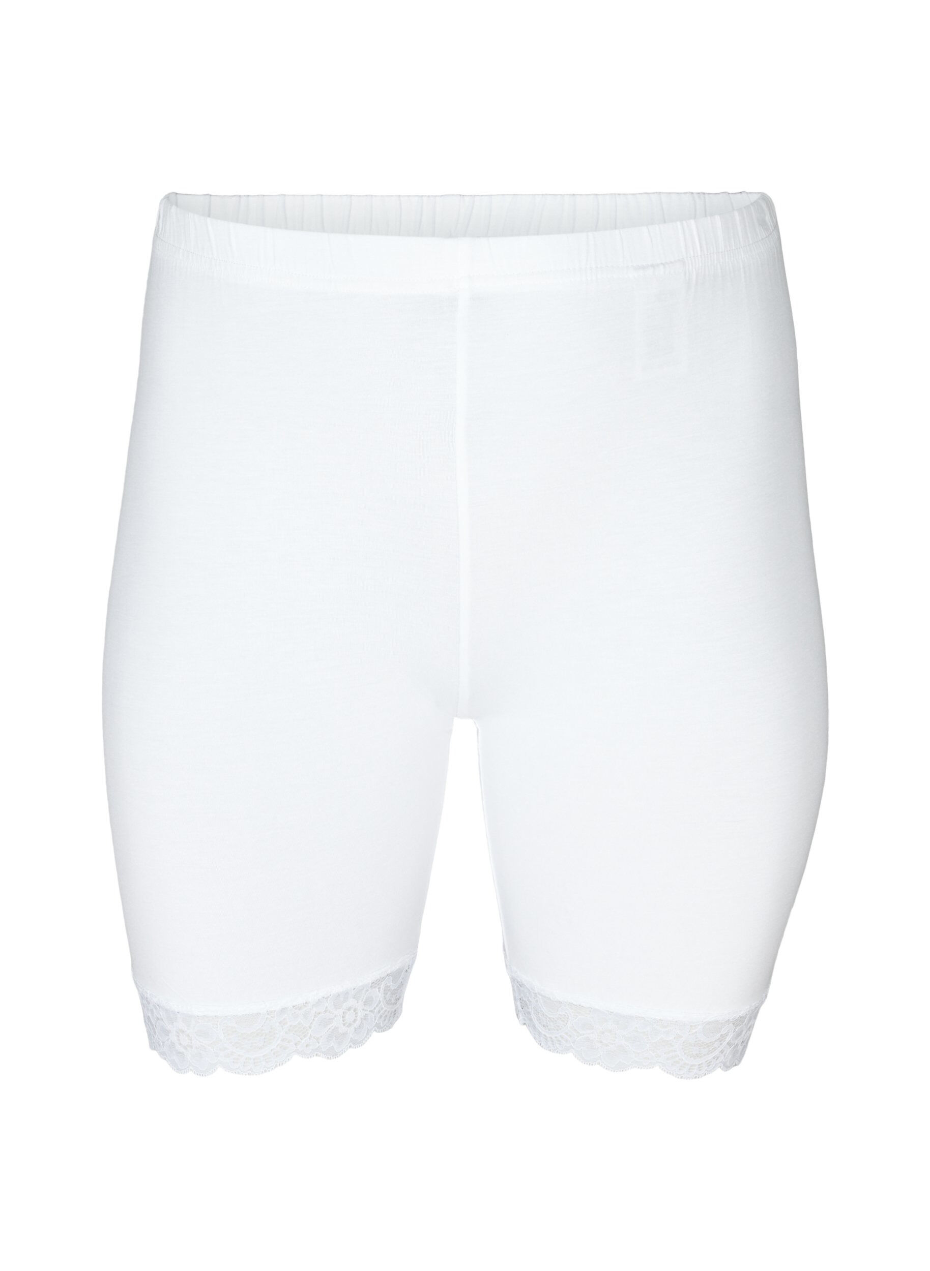 Fahrradshorts mit Spitzensaum