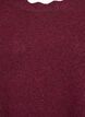 Strickbluse mit Wellenkante, Dunkles Bordeaux, Packshot image number 2