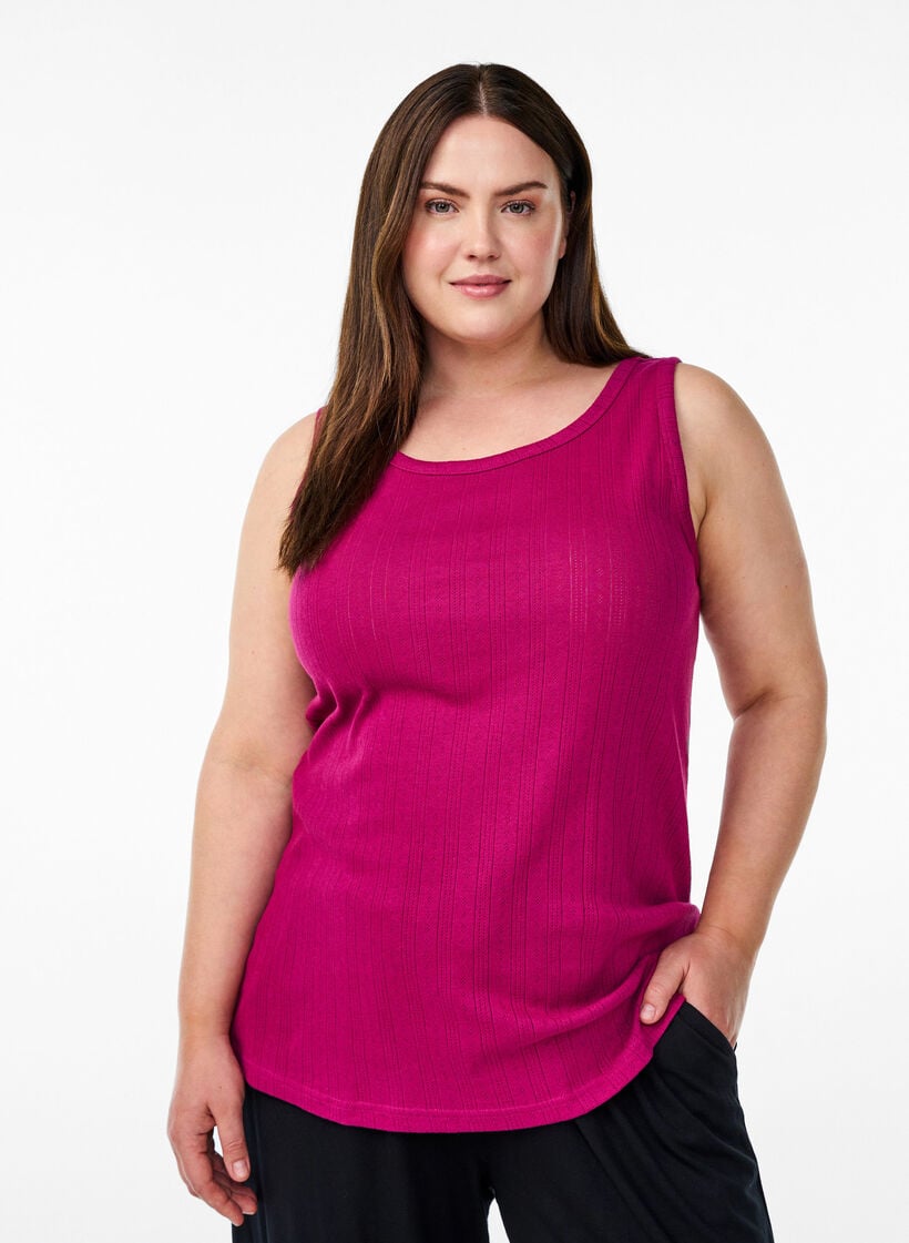 Nachthemd aus Bio-Baumwolle mit Strukturmuster, Pink, Model image number 0