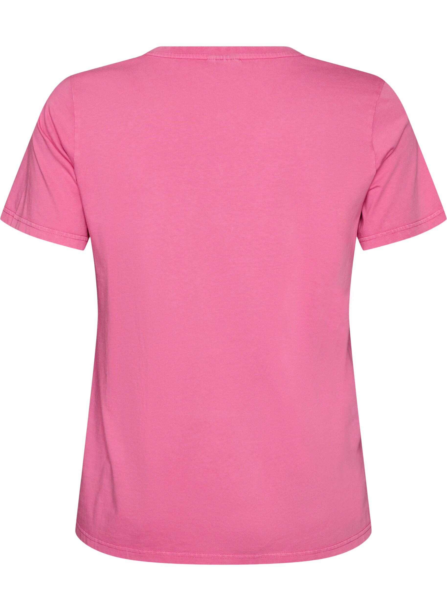 ZizziT-Shirt aus Bio-Baumwolle mit Varsity-Print und V-Ausschnitt, Rot, Packshot image number 1