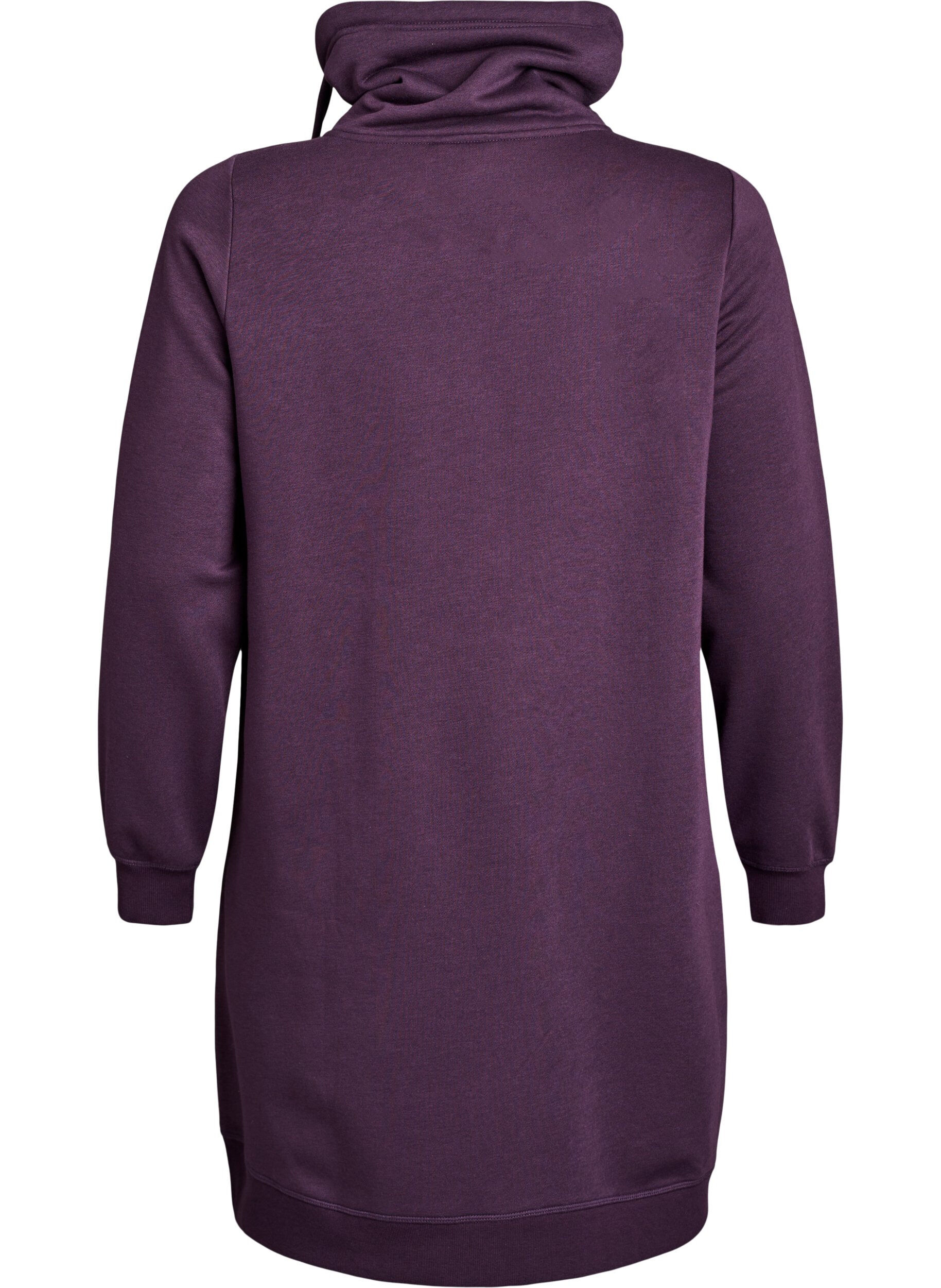 ZizziKurzes Sweatshirtkleid mit Stehkragen und Taschen, Lila, Packshot image number 1