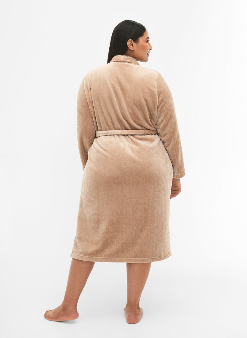 Morgenmantel mit Taschen, Natural, Model image number 1