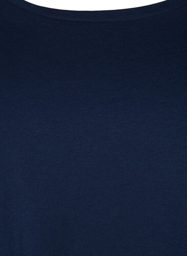 2er-Pack Basic-Bluse aus Baumwolle, Black/Navy B, Packshot image number 3