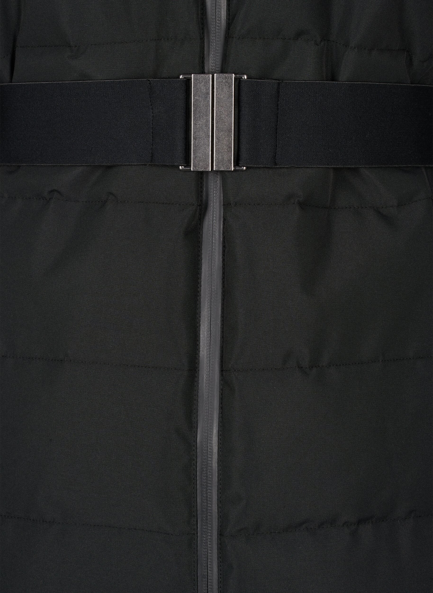 ZizziSki-Jacke mit Kapuze und G&uuml;rtel, Black, Packshot image number 3