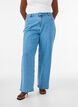 Wide-Leg-Jeans mit hoher Taille, Blau, Model image number 2