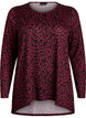 Bluse mit Leopardenmuster und langen &Auml;rmeln, Dunkles Bordeaux, Packshot image number 0