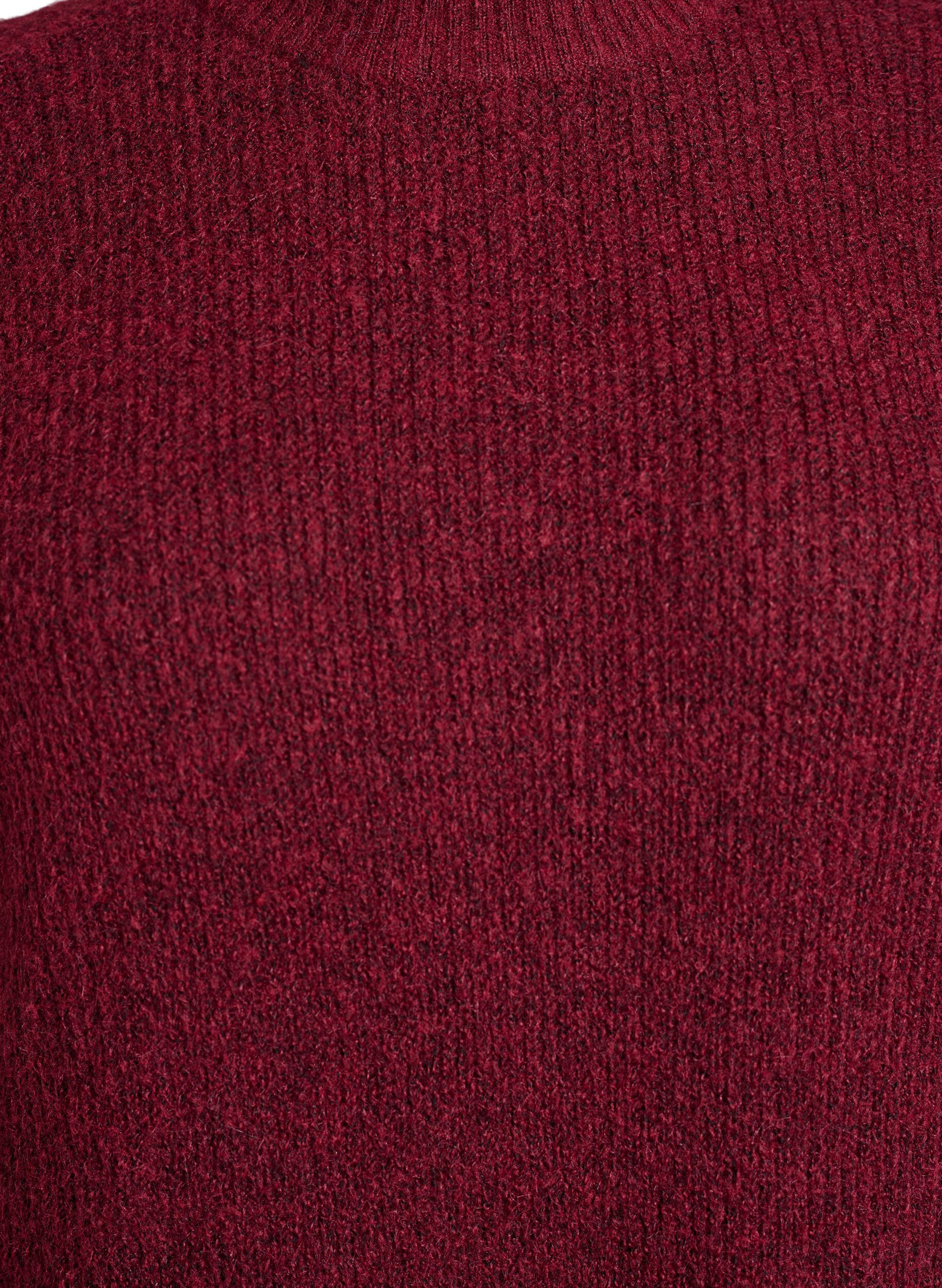 ZizziLanges Strickkleid mit hohem Kragen, Rot, Packshot image number 2