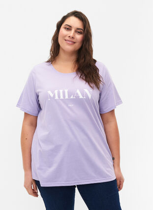 FLASH - T-Shirt mit Motiv, Lavender, Model image number 0