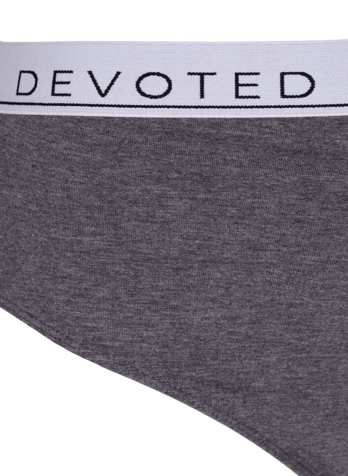 Melierter Slip mit regulärer Taille, Grau, Packshot image number 2