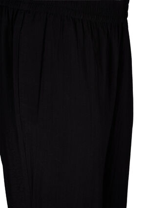 Lockere Hose aus Viskosemischung mit elastischen Abschlüssen, Black, Packshot image number 2
