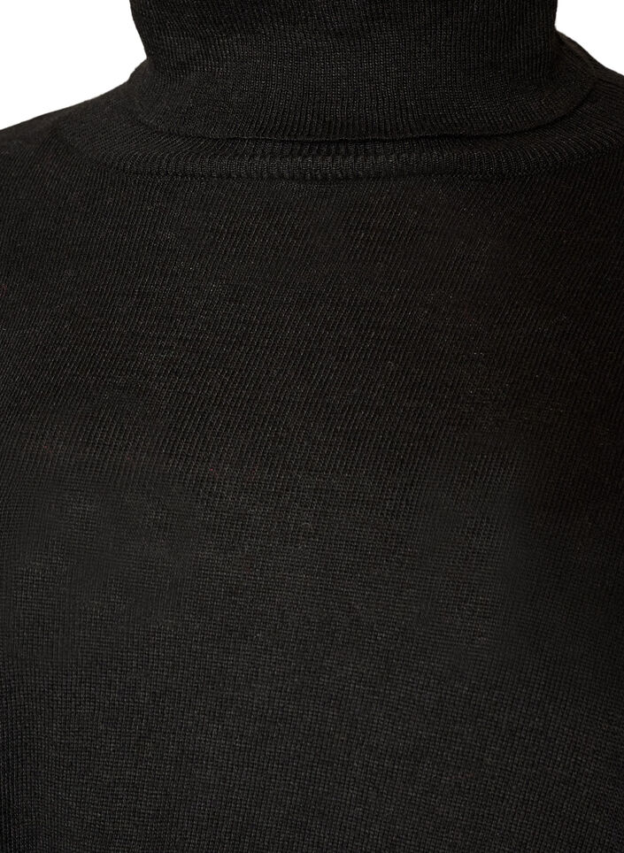 Rollkragenpullover mit lockerer Passform, Schwarz, Packshot image number 2