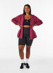 Hoodie mit Rei&szlig;verschluss und R&uuml;ckendruck, Rot, Model image number 1