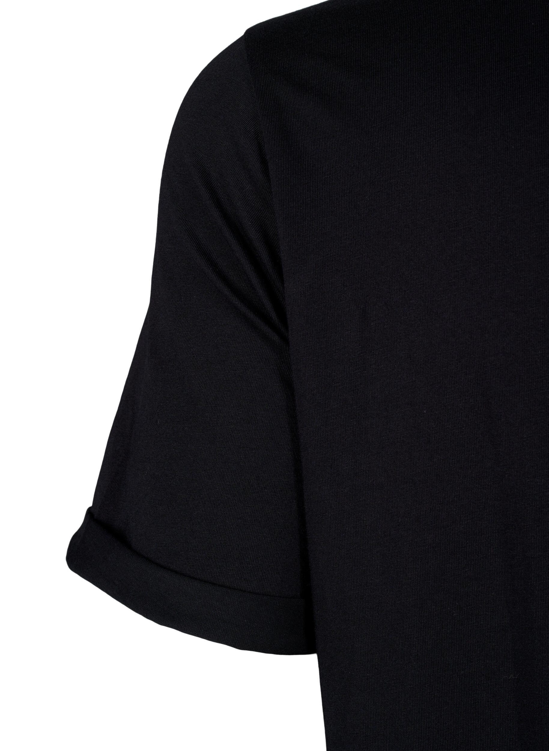 ZizziT-Shirt-Kleid aus Baumwolle, Black, Packshot image number 3