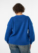 Rippenstrick Strickjacke mit Kn&ouml;pfen, Blau, Model image number 2