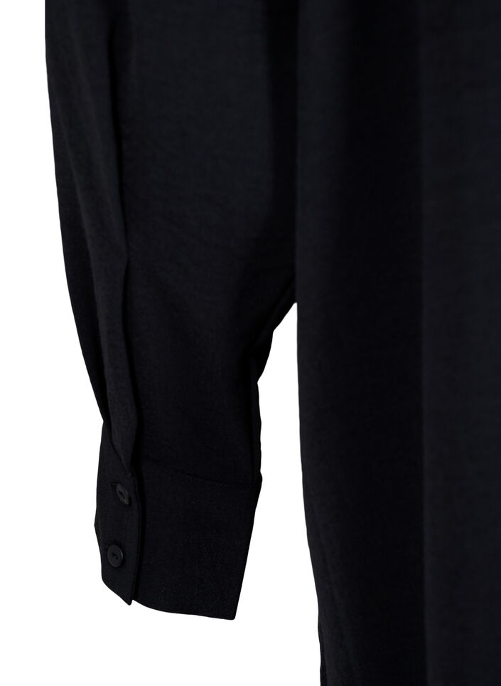 Kurzes Kleid mit Spitzendetails, Black, Packshot image number 3