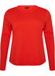 Langarm-Basic-T-Shirt mit Rundhalsausschnitt, Rot, Packshot image number 0