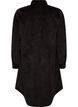 Hemdblusenkleid aus Cord mit Kragen und Knopfleiste, Schwarz, Packshot image number 1