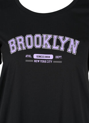 Baumwoll-T-Shirt mit Aufdruck, Black Brooklyn, Packshot image number 2