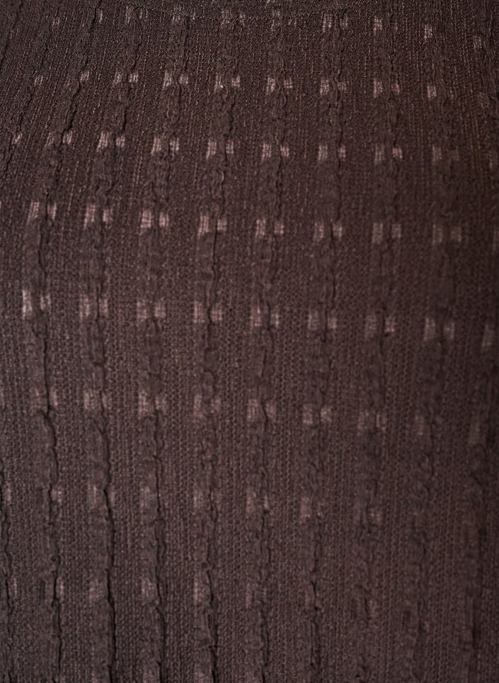 Strukturierte Bluse mit R&uuml;schensaum, Braun, Packshot image number 2