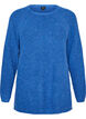 Strickpullover mit diagonalem Muster und Raglan&auml;rmeln, Blau, Packshot image number 0
