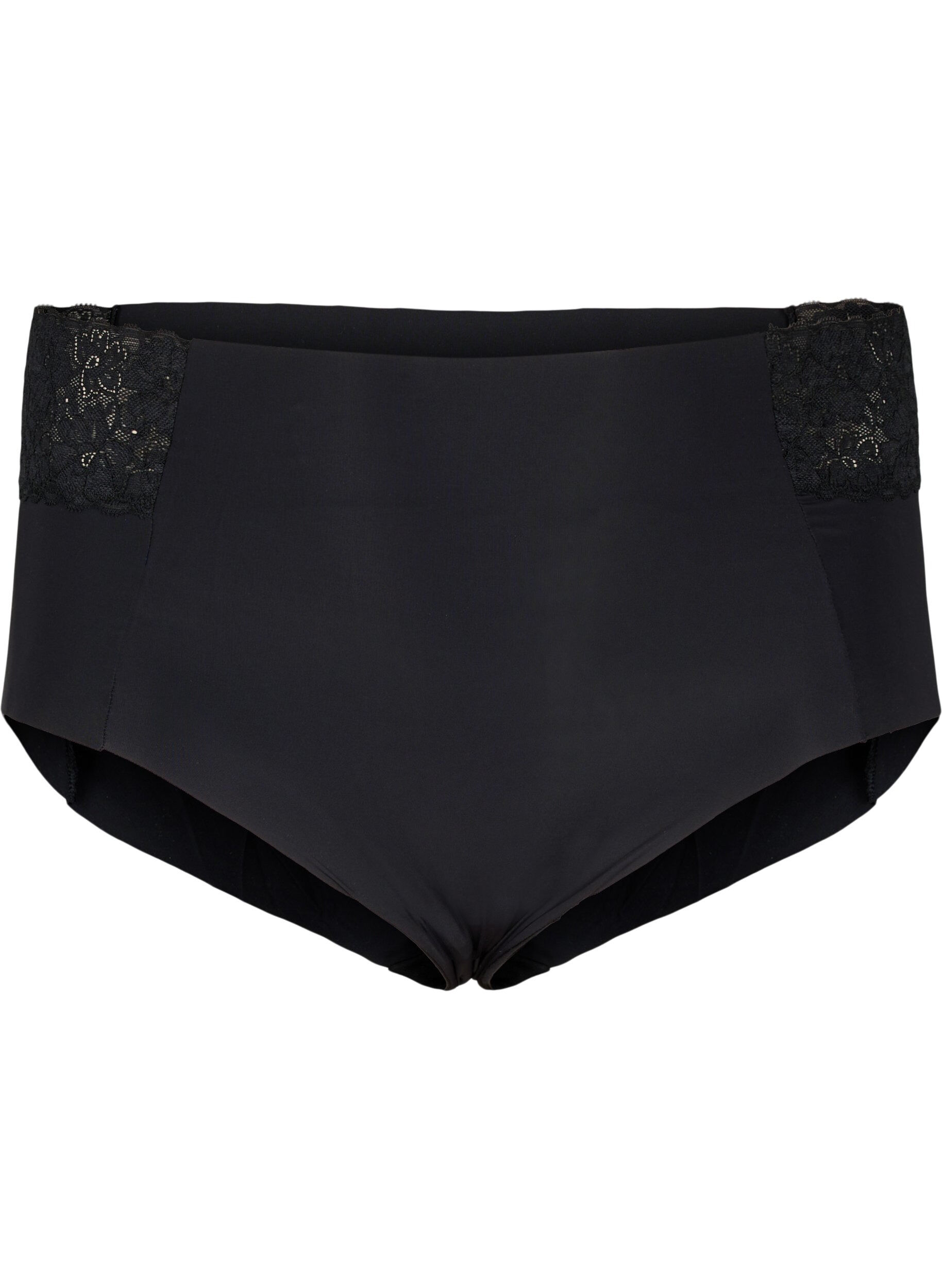 Zizzi2er-Pack Unterhosen mit Spitze und regul&auml;rer Taille, Black, Packshot image number 2