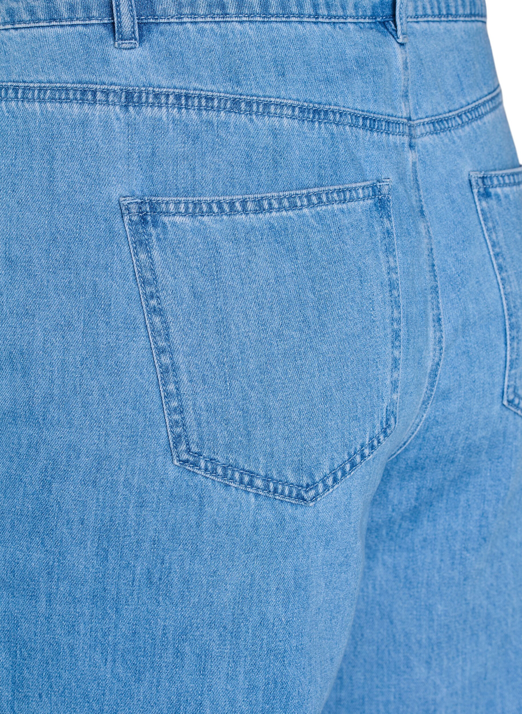 ZizziKiana Jeans mit Straight Fit und markanten N&auml;hten, Blau, Packshot image number 3