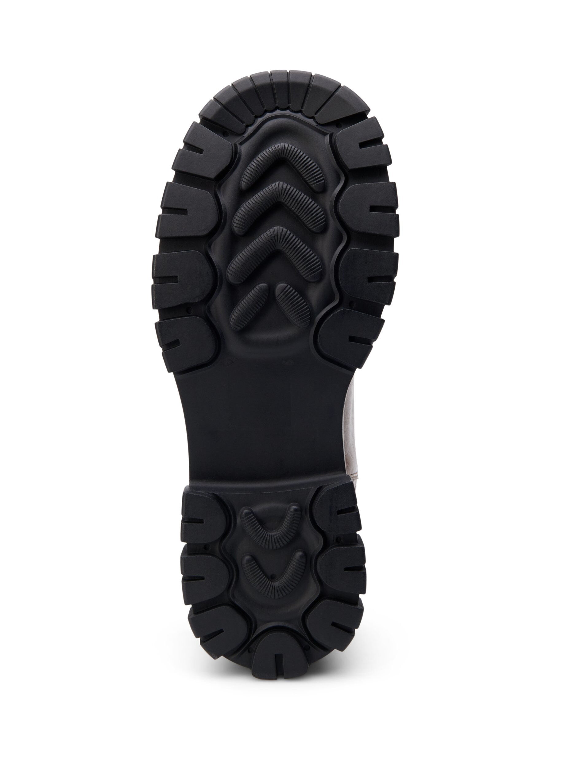 ZizziExtra-Weite &ndash; Croco Chelsea-Stiefel aus Leder, Pine Bark, Packshot image number 4