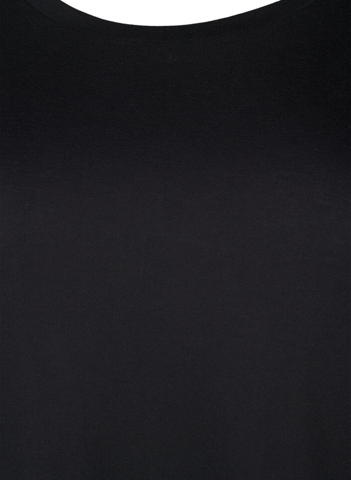 T-Shirt aus Wolle und Viskose, Black, Packshot image number 2