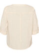 Baumwollbluse mit V-Ausschnitt, Vanille, Packshot image number 1