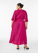 Midikleid mit Plisseefalten und Fledermaus&auml;rmeln, Pink, Model image number 1